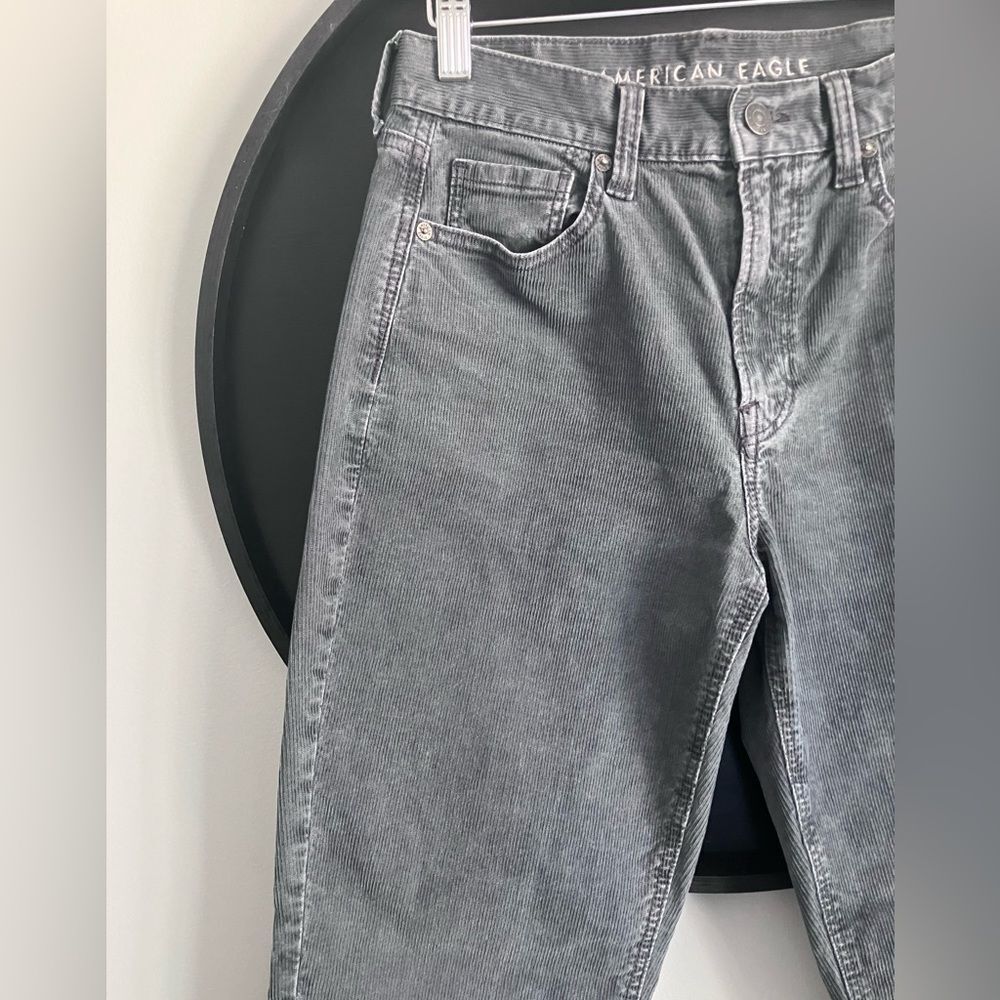 AMERICAN EAGLE Grey Corduroy High Rise Pants Size 0 - Picture 3 of 14